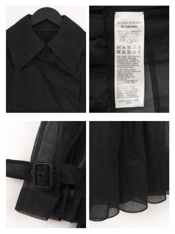 Trench Alexander McQueen tulle noir