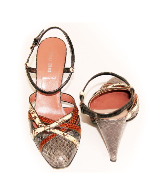 Escarpins en python MIU MIU Taille 38,5