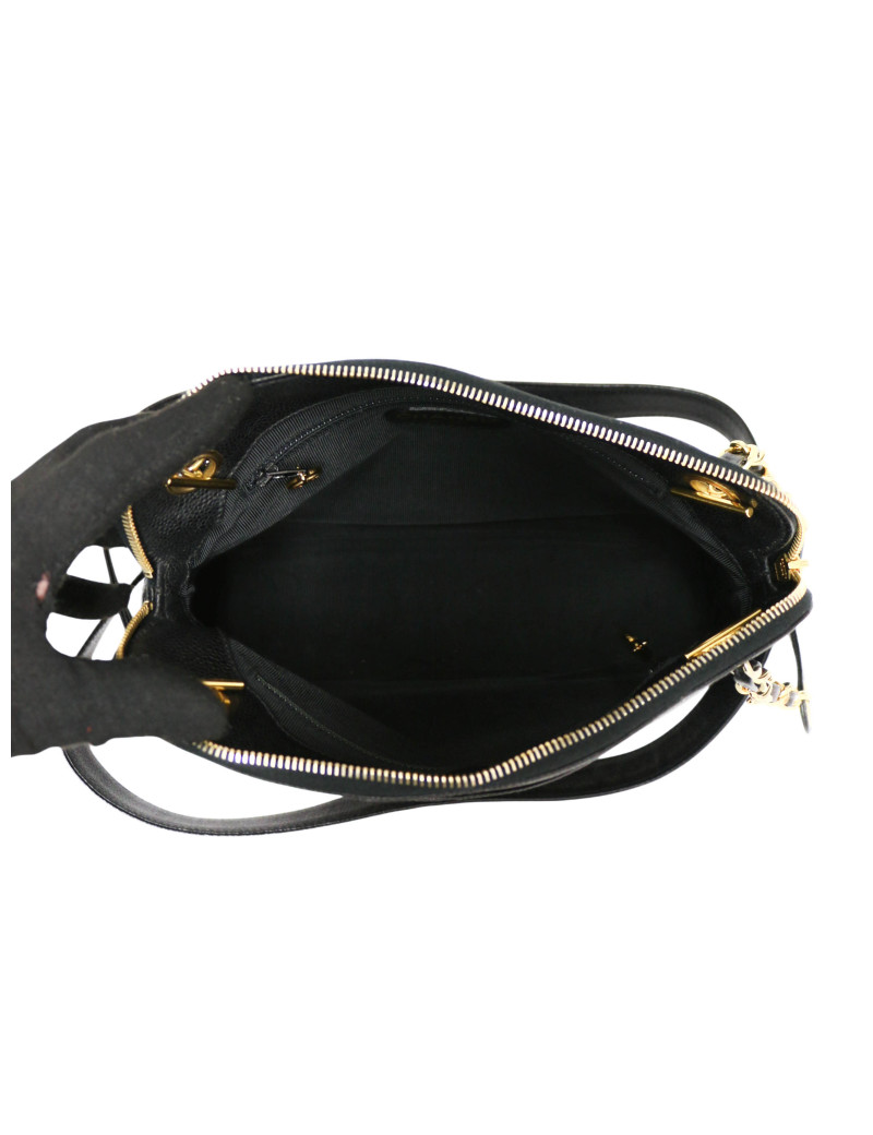 Sac porté épaule en caviar noir Chanel