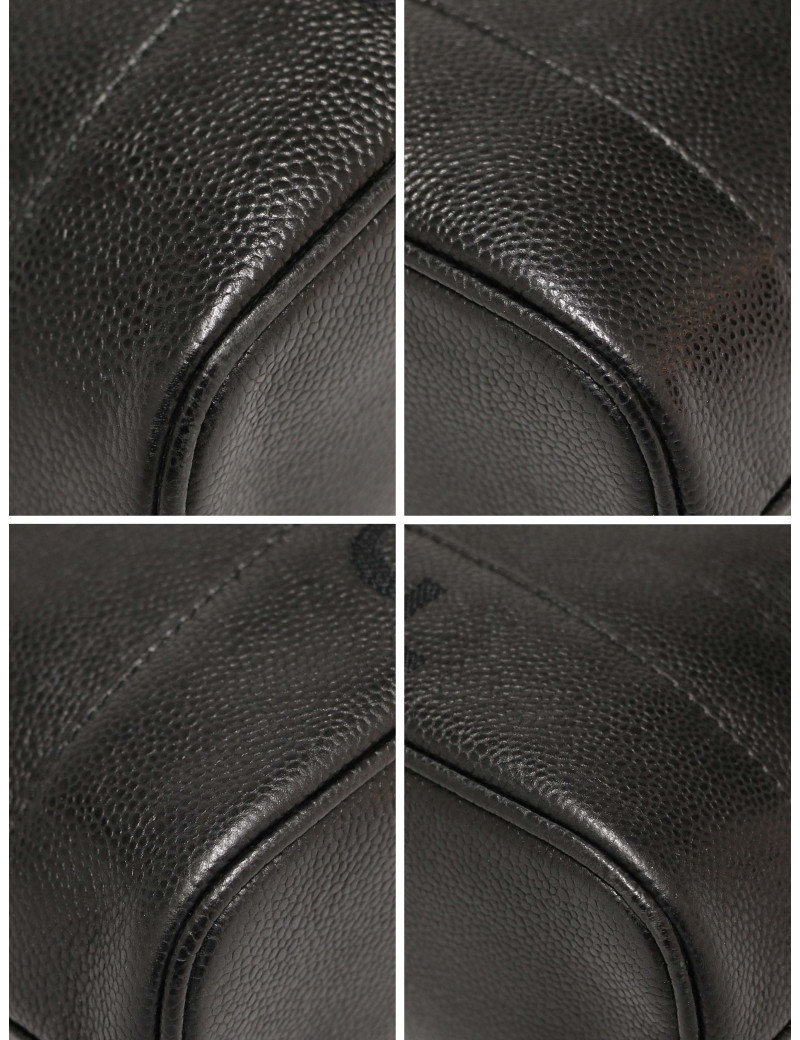 Sac porté épaule en caviar noir Chanel