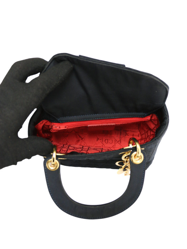 Mini Lady Dior Christian Dior toile noir