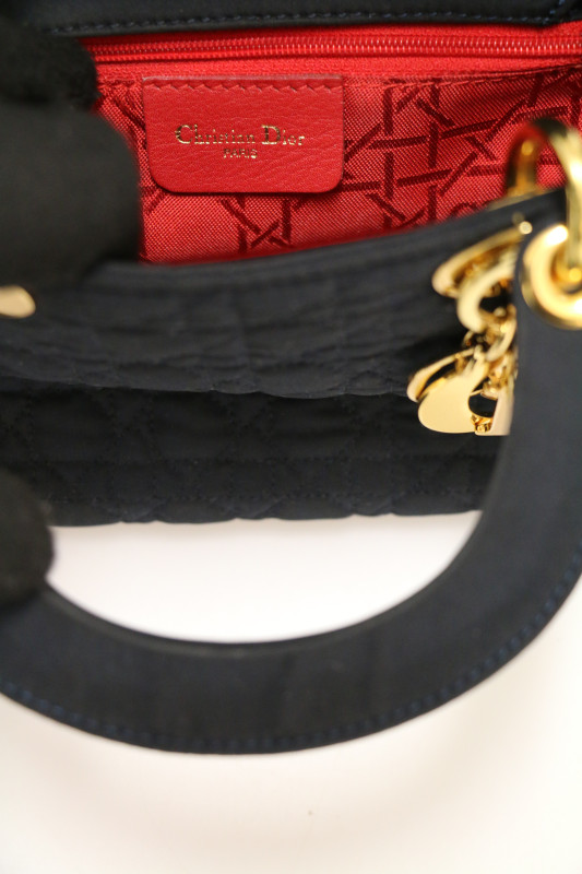 Mini Lady Dior Christian Dior toile noir