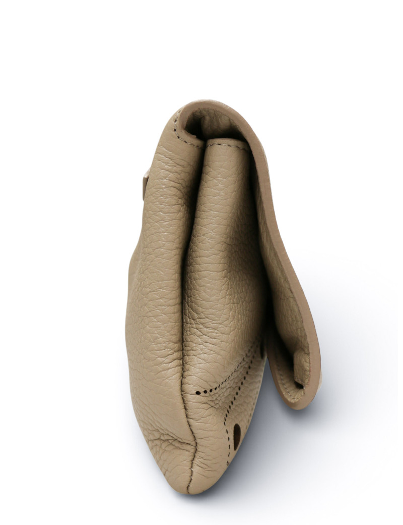 Sac Baleenciaga cuir grainé taupe