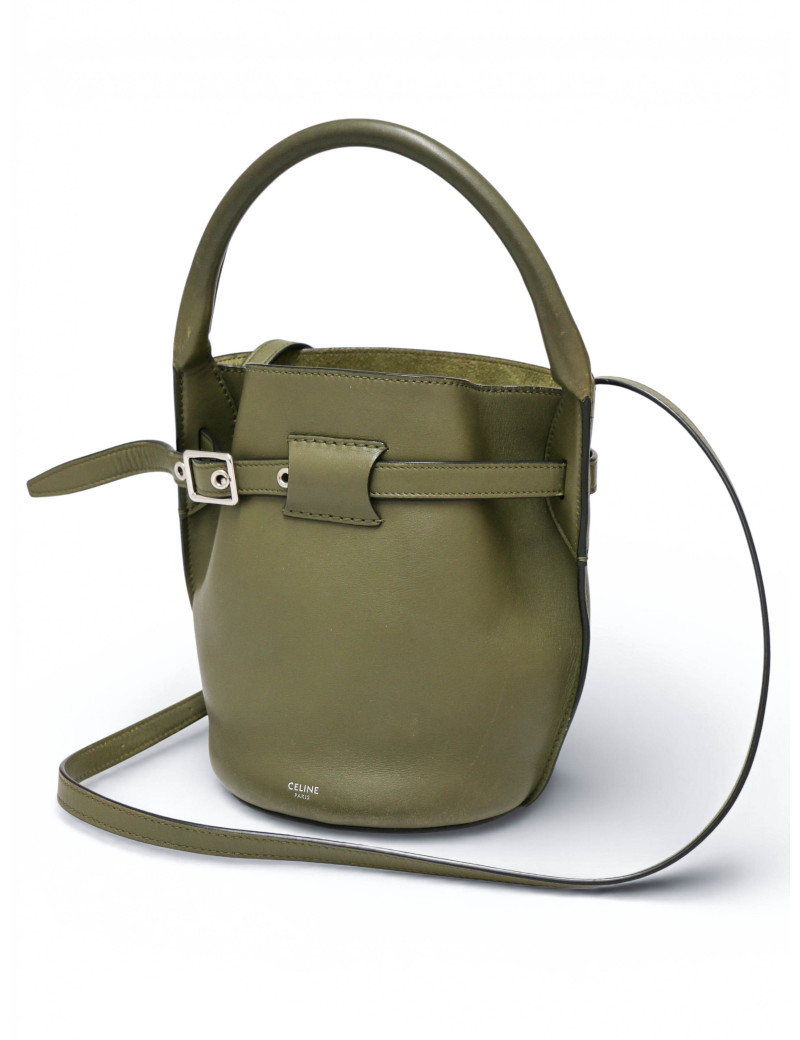 Sac seau Céline Nano cuir kaki