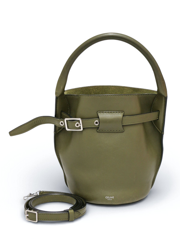 Sac Céline Nano cuir kakiSac seau Céline Nano cuir kaki