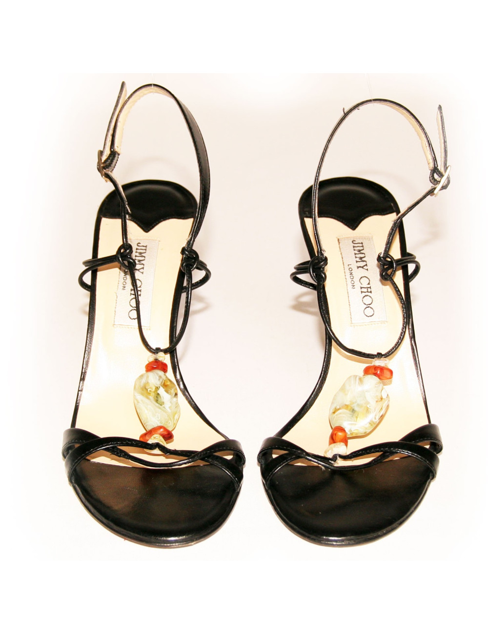 Sandales hautes JIMMY CHOO en cuir noir  T38