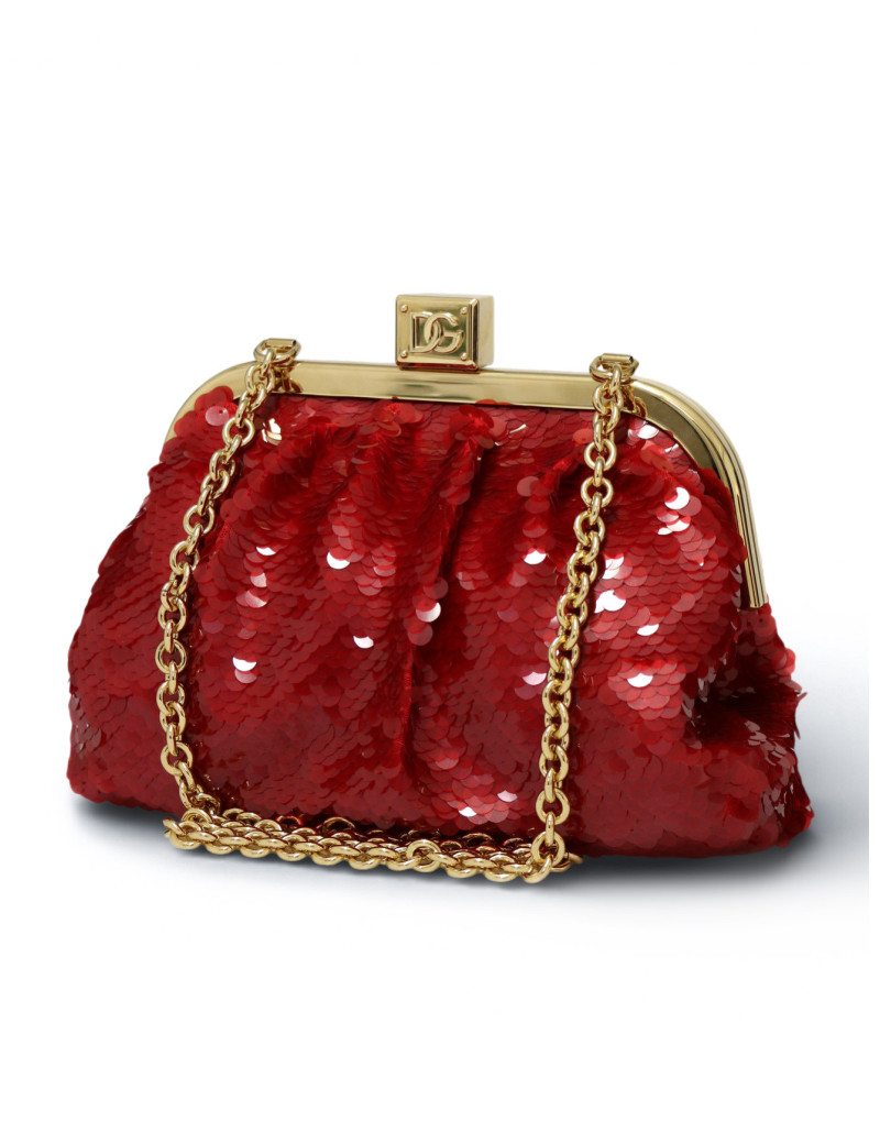 Pochette paillettes Dolce&Gabbana sequins rouges