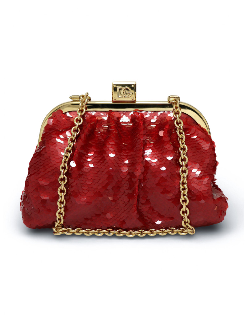Pochette paillettes Dolce&Gabbana sequins rouges