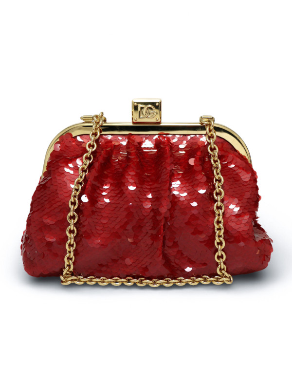 Pochette paillettes Dolce&Gabbana sequins rouges