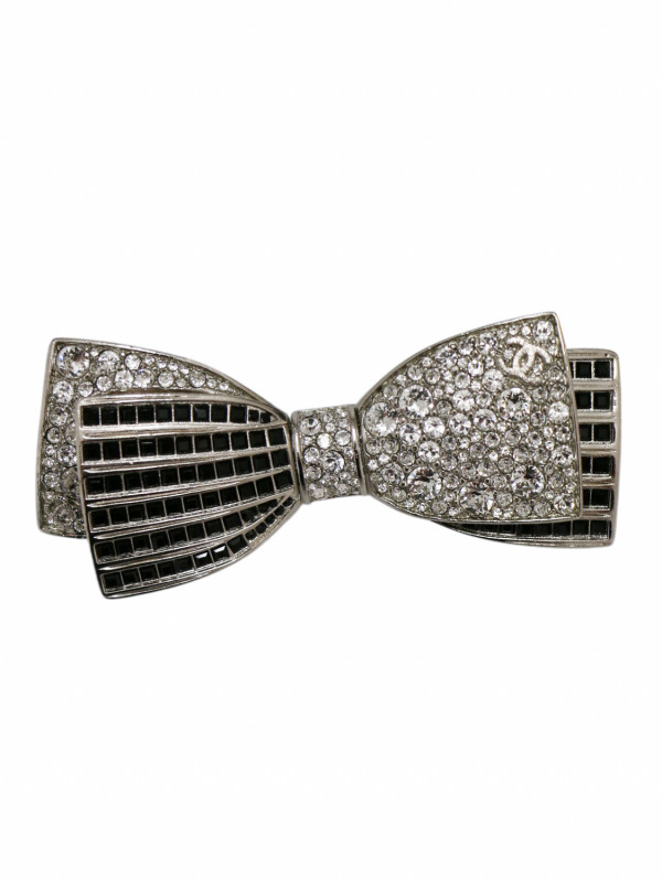 Broche Chanel noeud argent