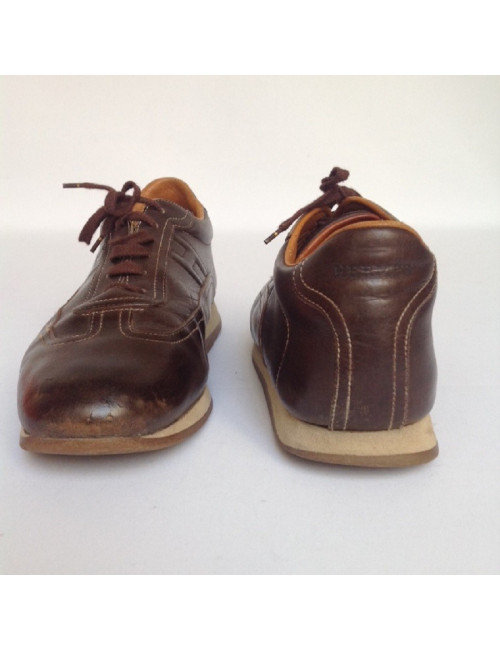 Basket en cuir marron HERMES T43,5