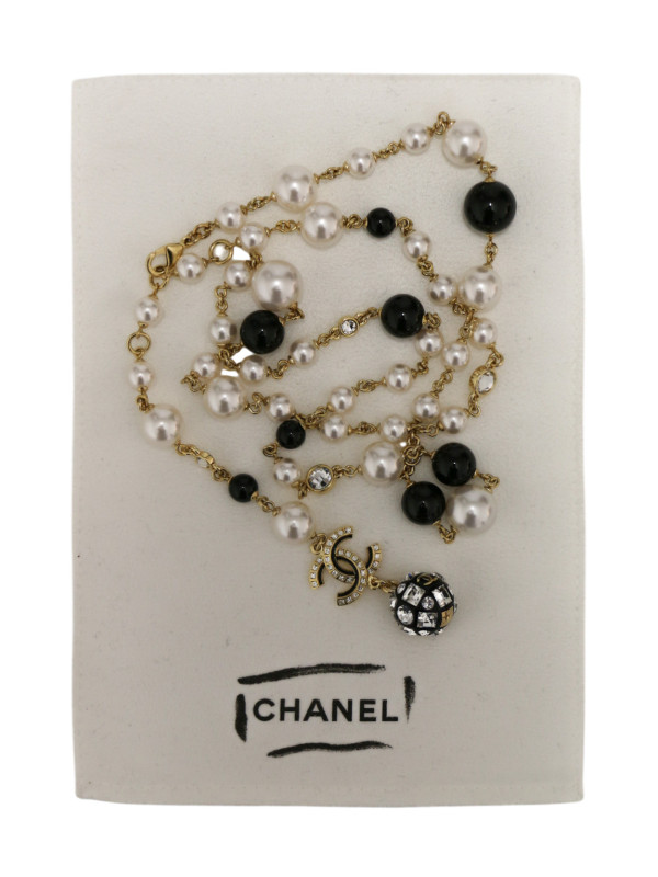 2024 Sautoir Chanel perles boule à facettes