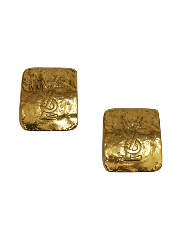Yves Saint Laurent vintage rectangle clips