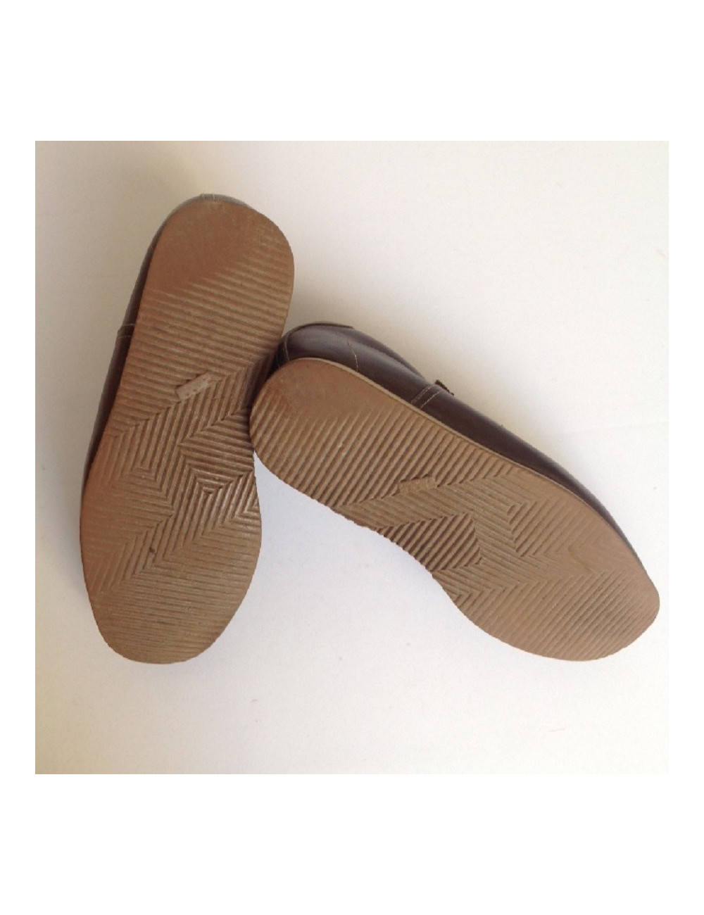 Basket en cuir marron HERMES T43,5