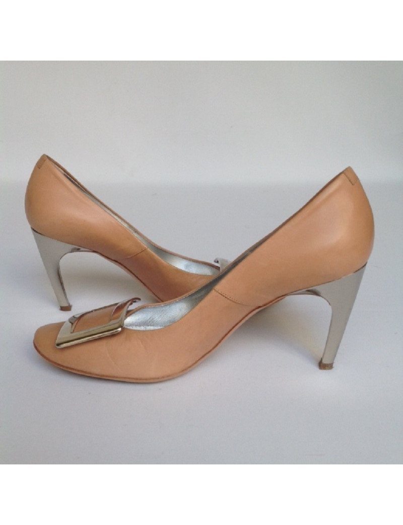 Escarpins couleur pèche ROGER VIVIER T38