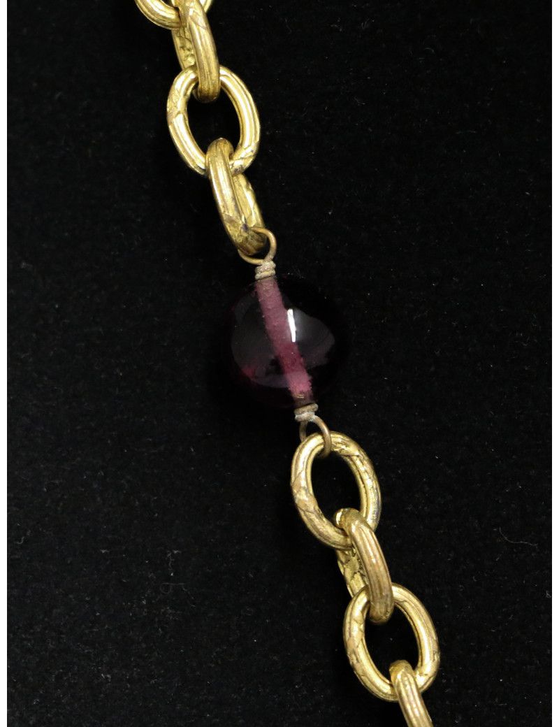 Collier Croix en pâte de verre Chanel