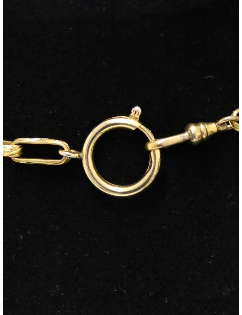 Collier doré avec charms et pâte de verre Chanel