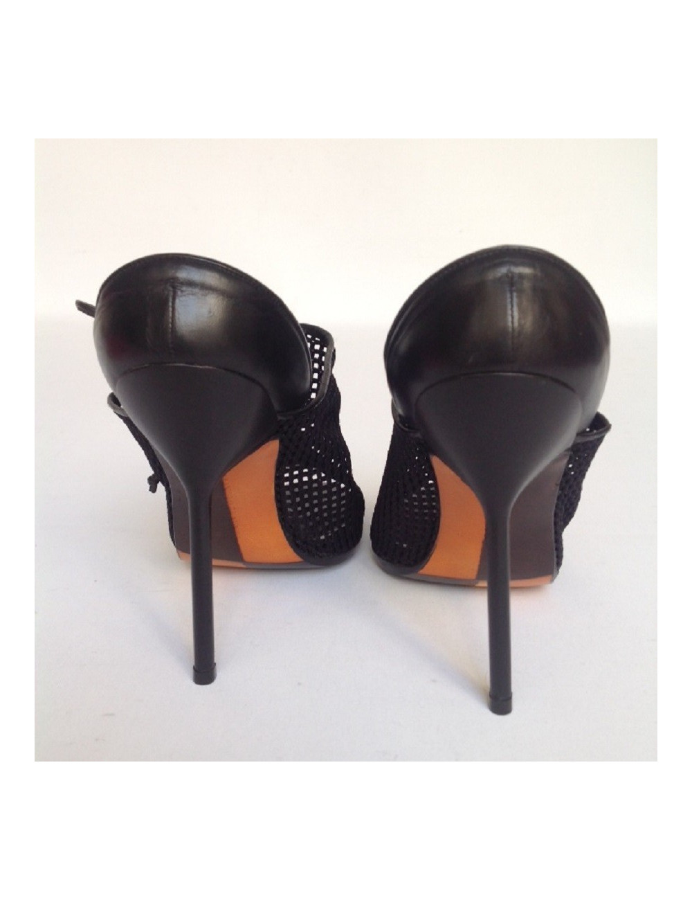 Sandales hautes noires MANOLO BLAHNIK T37,5