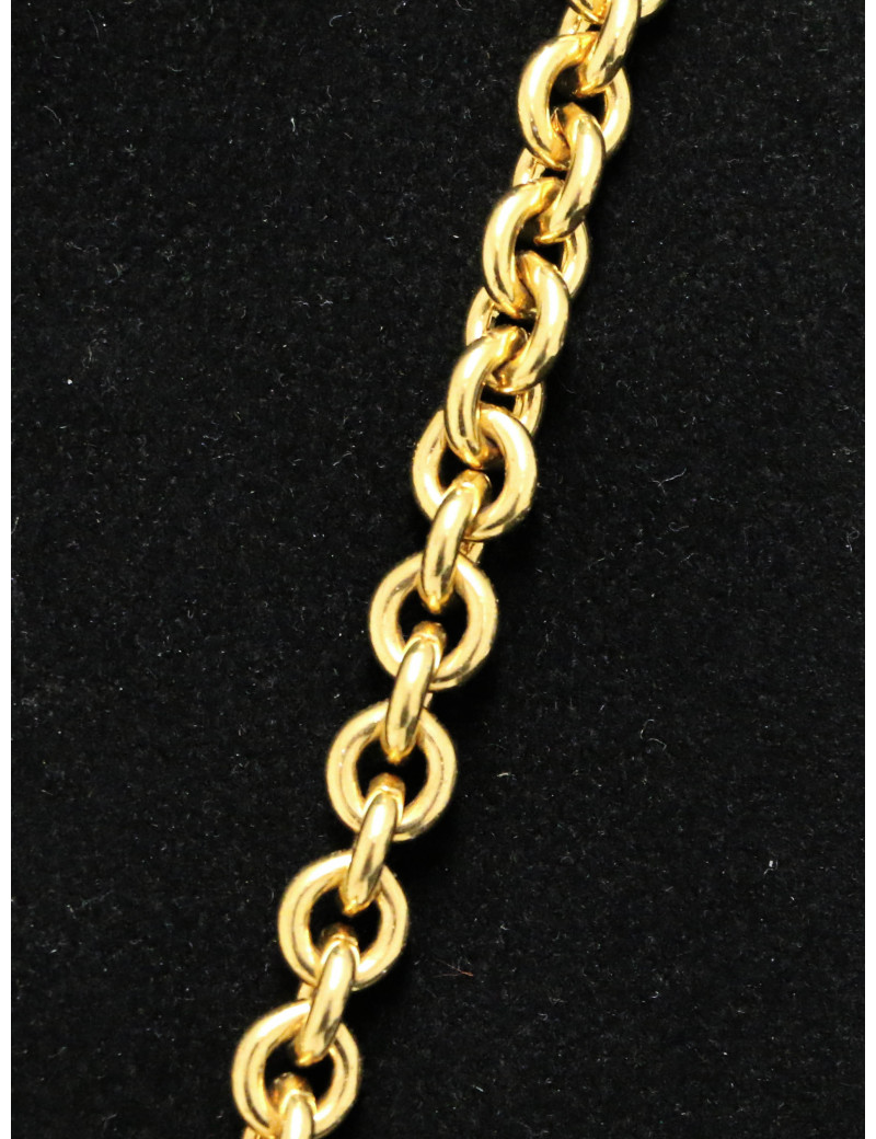 Pendentif Coeur Chanel chaine dorée 24K