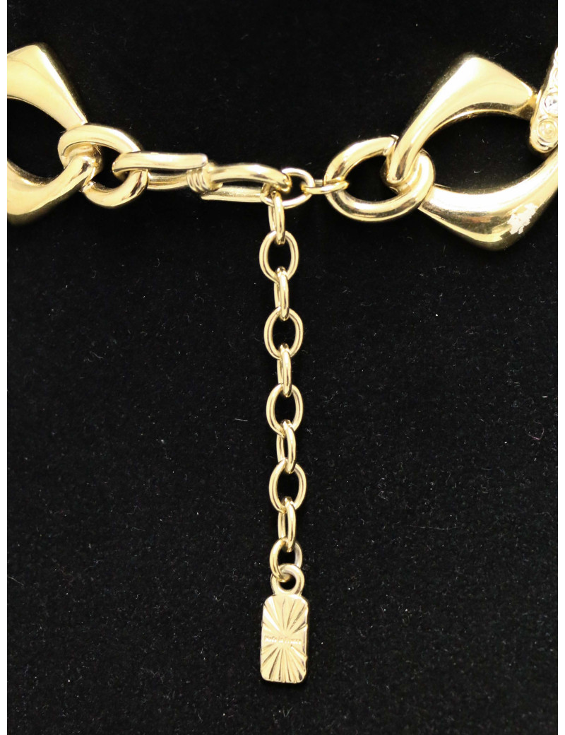Ras de cou doré à strass Yves Saint Laurent