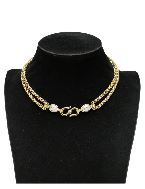 Collier YSL chaine épi dorée Vintage