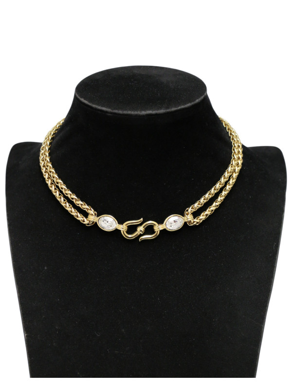 Collier YSL chaine épi dorée Vintage