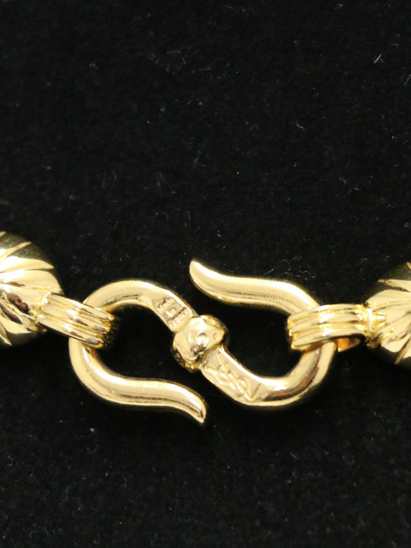 Collier YSL chaine épi dorée Vintage