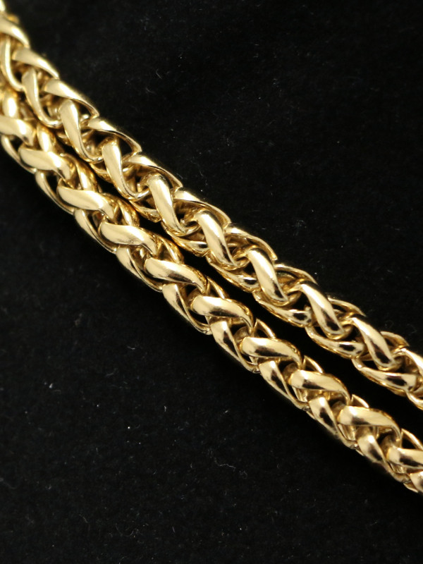 Collier YSL chaine épi dorée Vintage