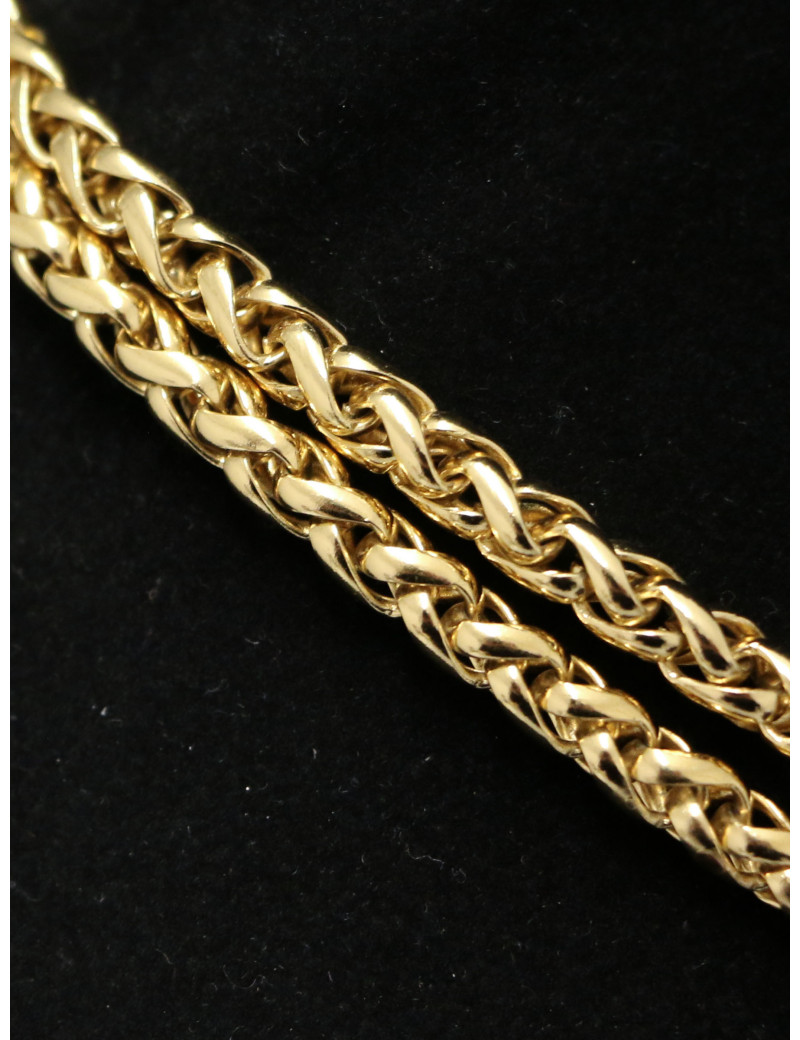 Collier YSL chaine épi dorée Vintage