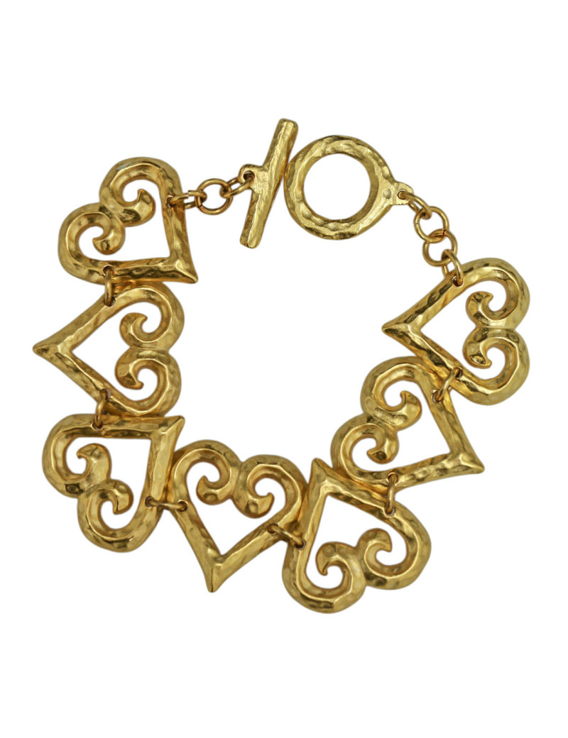 Bracelet série de coeur martelés Yves Saint Laurent