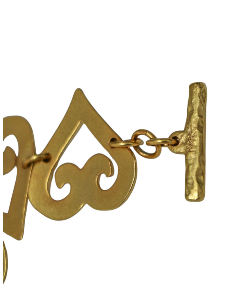 Bracelet série de coeur martelés Yves Saint Laurent