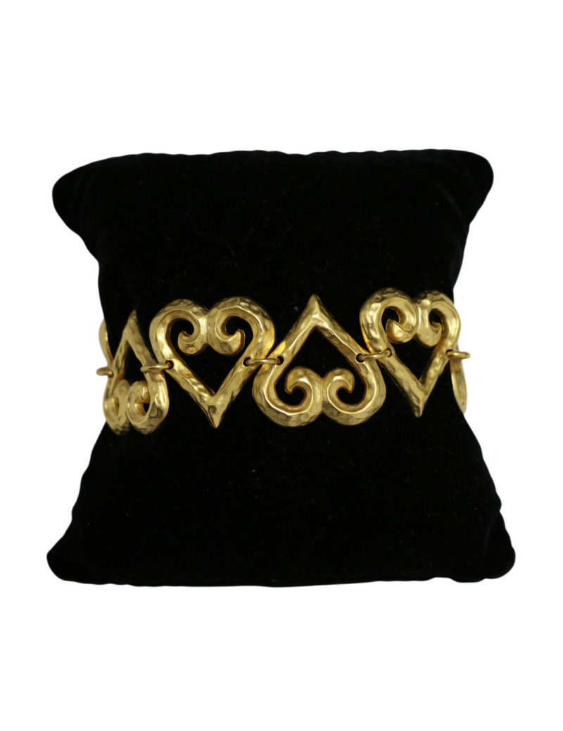 Bracelet série de coeur martelés Yves Saint Laurent