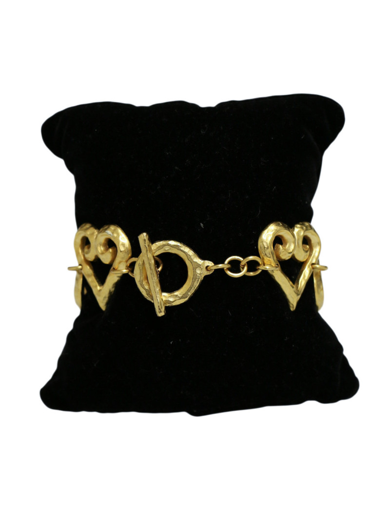 Bracelet série de coeur martelés Yves Saint Laurent