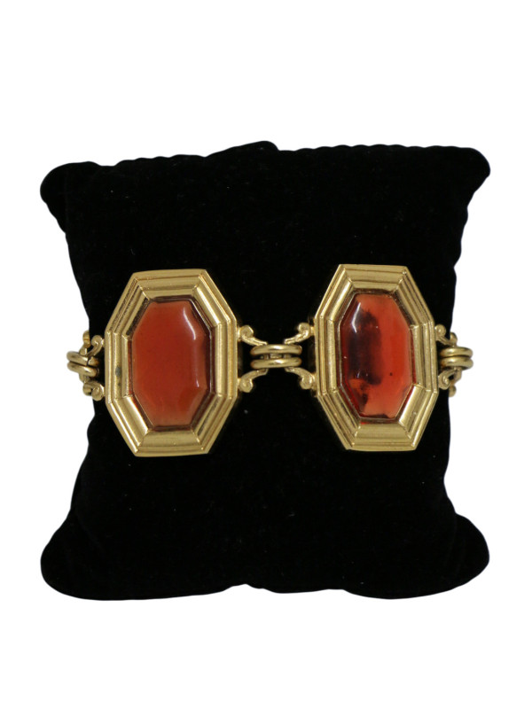 Bracelet YSL doré émaillé Vintage