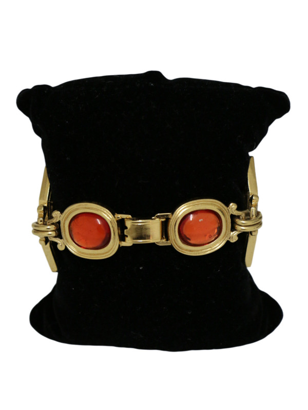 Bracelet YSL doré émaillé Vintage