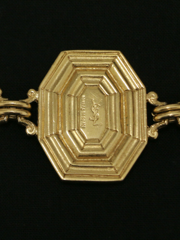 Bracelet YSL doré émaillé Vintage