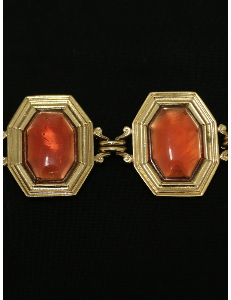 Bracelet YSL doré émaillé Vintage