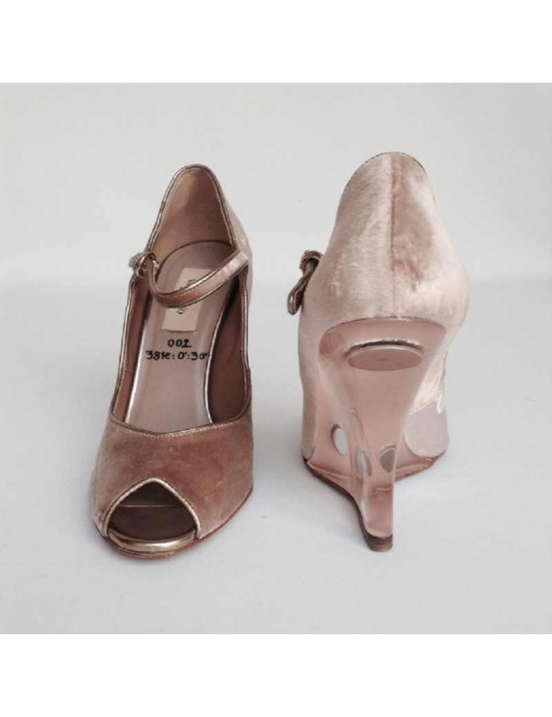 Sandales hautes VALENTINO T38 vieux rose