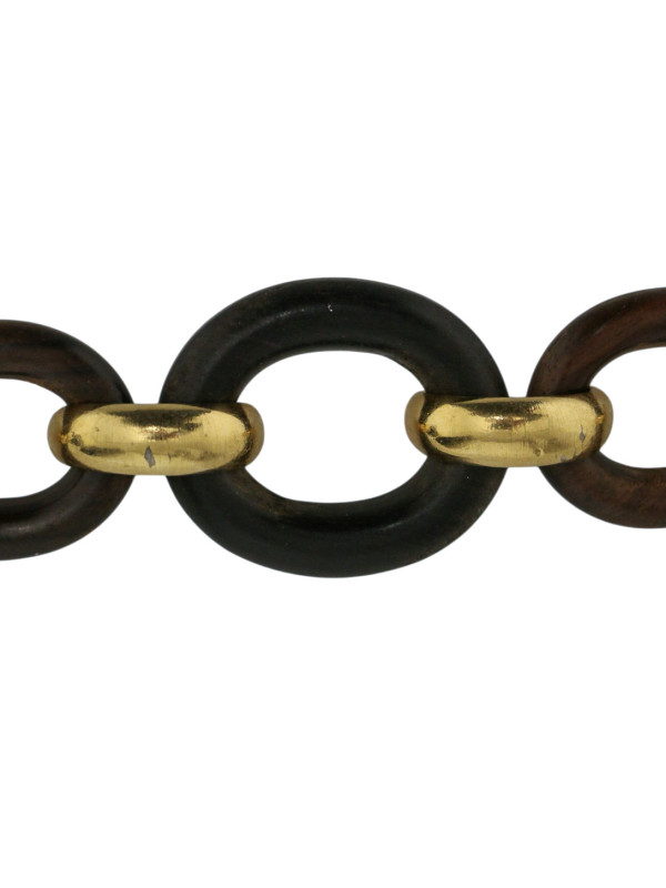 Bracelet avec des anneaux en ébène 1980 Yves Saint Laurent