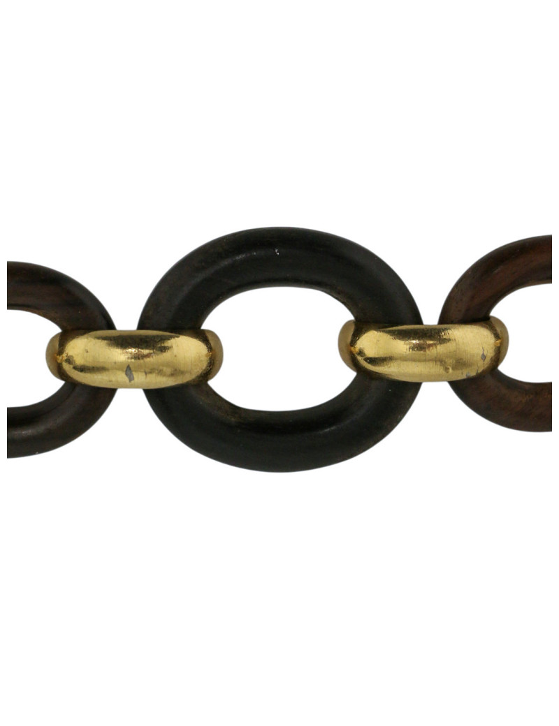 Bracelet avec des anneaux en ébène 1980 Yves Saint Laurent