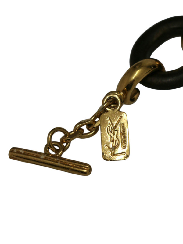 Bracelet avec des anneaux en ébène 1980 Yves Saint Laurent