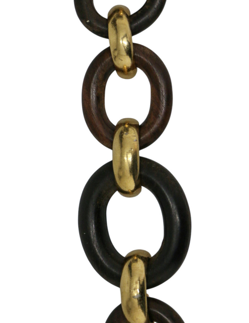 Bracelet avec des anneaux en ébène 1980 Yves Saint Laurent