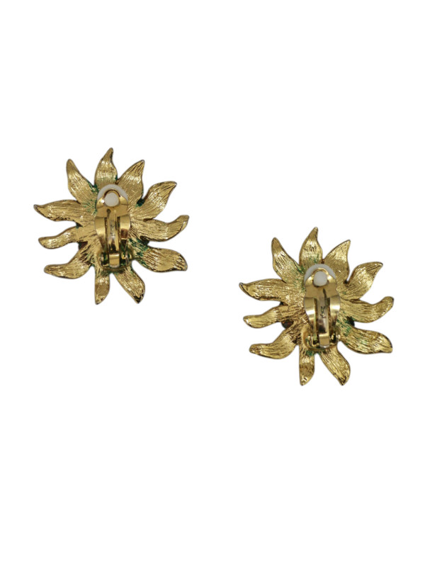 Boucles d'oreille tournesol Yves Saint Laurent