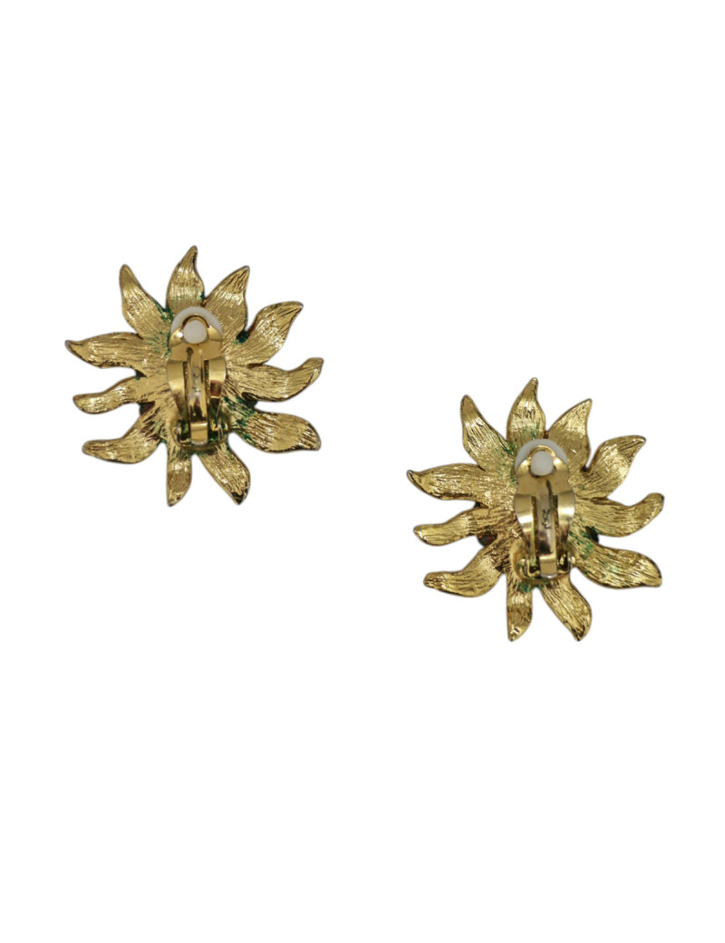 Boucles d'oreille tournesol YSL