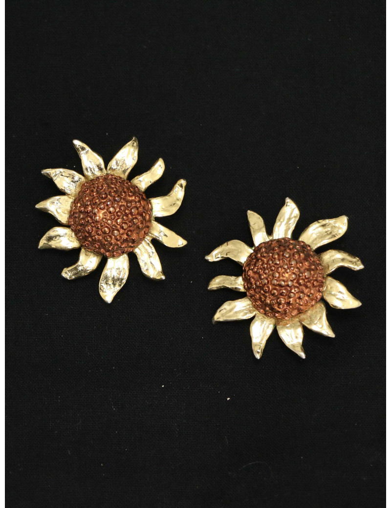 Boucles d'oreille tournesol YSL