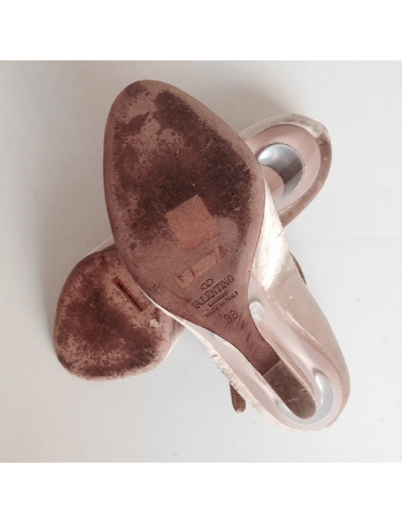 Sandales hautes VALENTINO T38 vieux rose