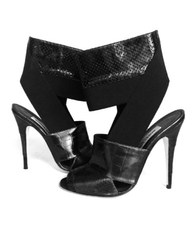 Sandales hautes MANOLO BLAHNIK T38  croco python 2