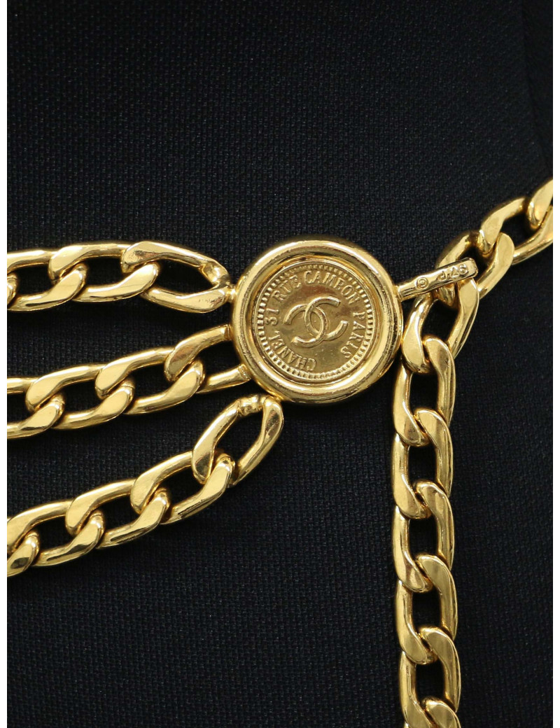 Ceinture CHANEL triple rangs Vintage