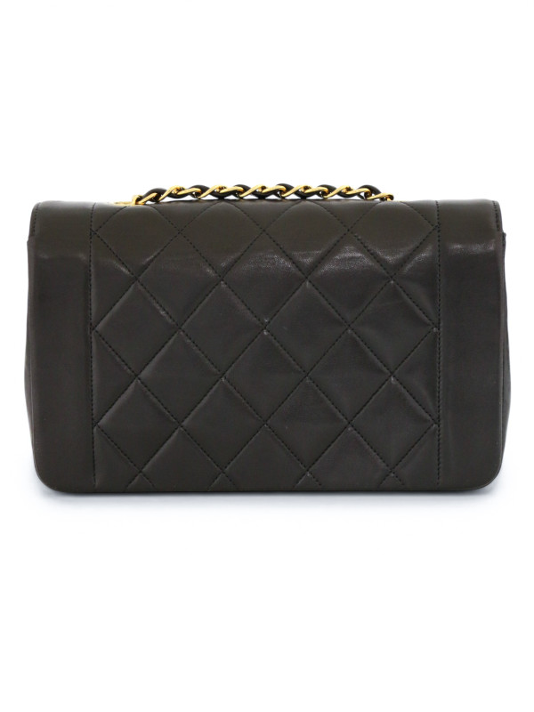 Sac Chanel Diana small cuir noir