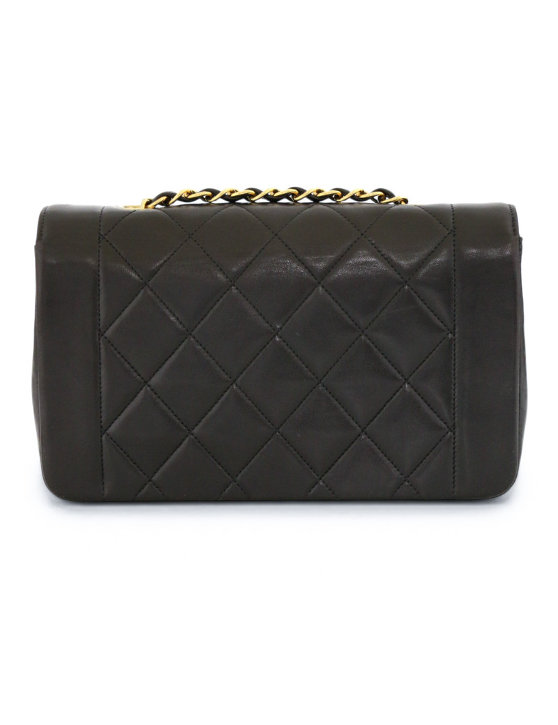 Sac Chanel Diana small cuir noir